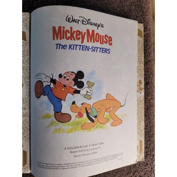 Mickey Mouse "The Kitten Sitters" Book Vintage 1976 - Picture 4 of 4